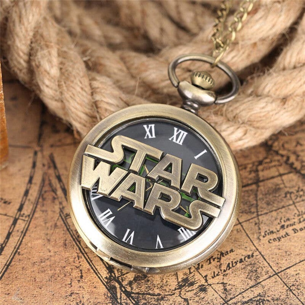 Star Wars NEW Pocket Watch Antique Bronze Fan Gift Pendant Movie - Picture 5 of 6